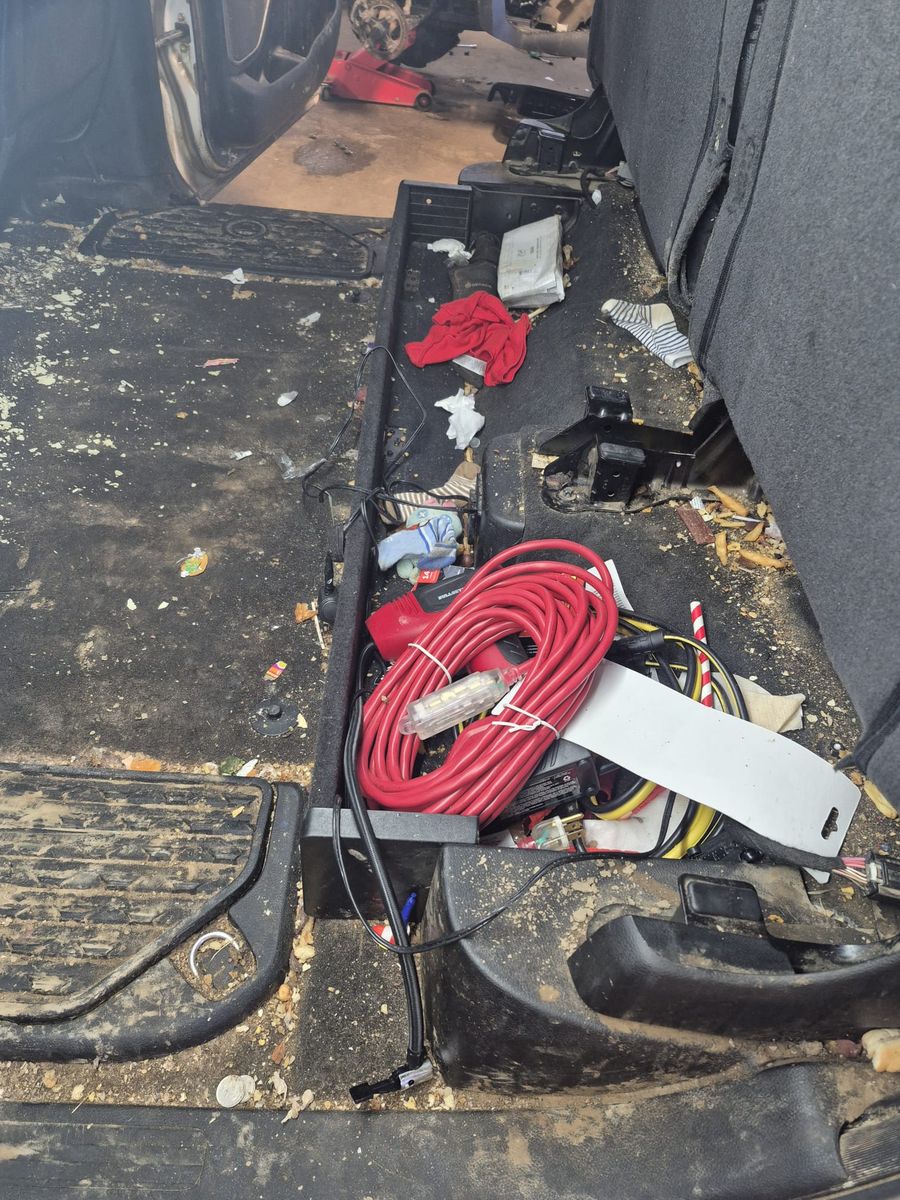 Truck rear floor, before detailing